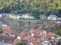 Blick auf die alte Brücke in Heidelberg